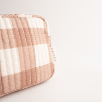Quilted Accessories Small Bag - CAMEL GINGHAM