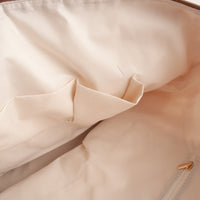 Quilted Tote Handbag - CAMEL GINGHAM