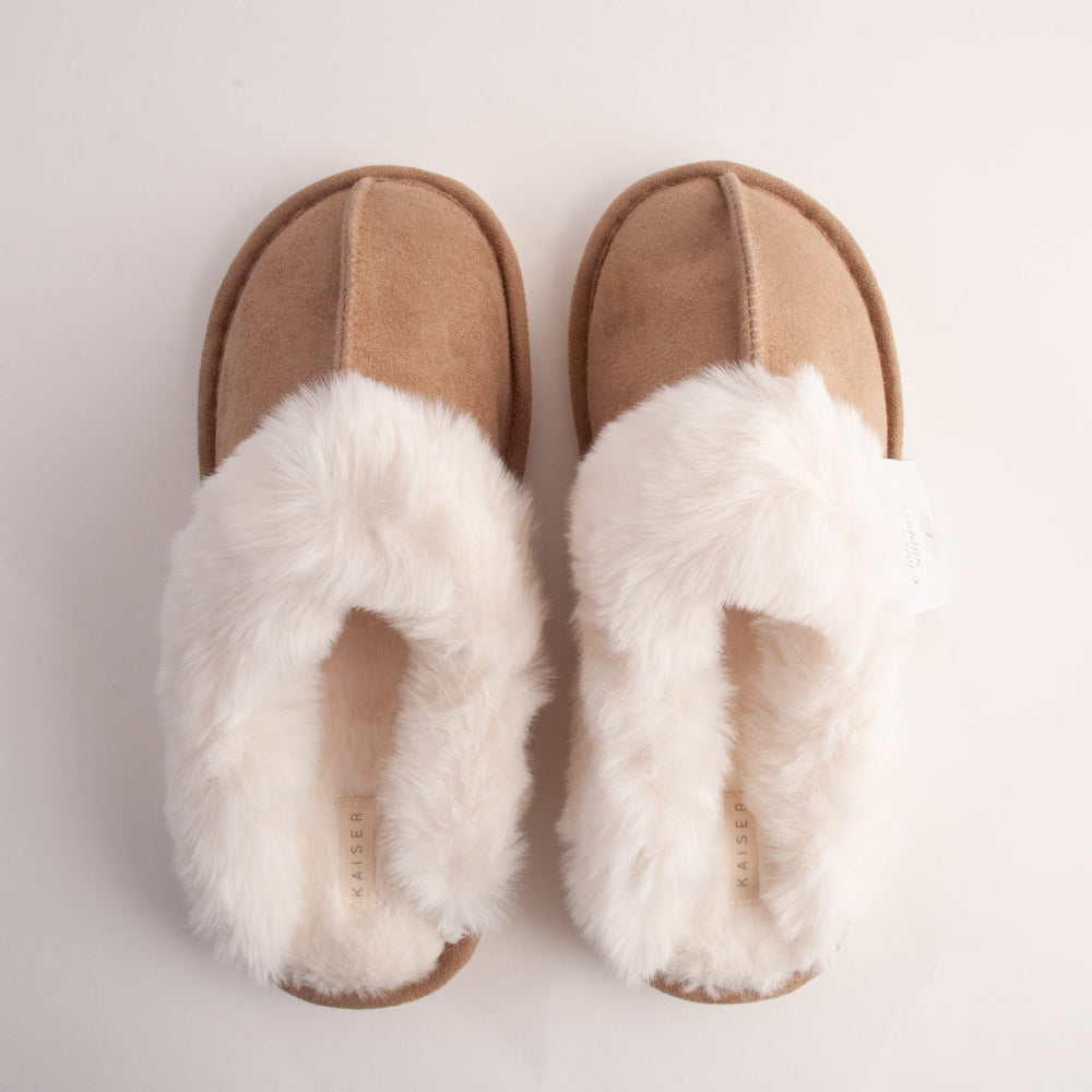 Closed Toe Fluffy slipper - SAND