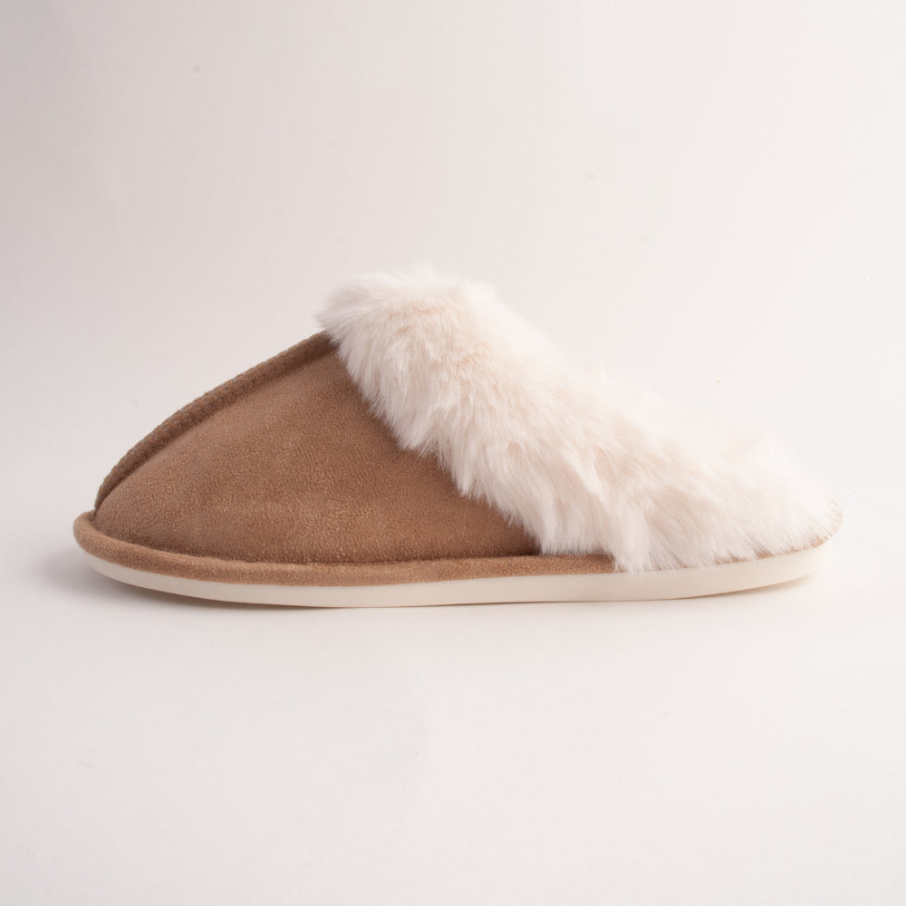 Closed Toe Fluffy slipper - SAND