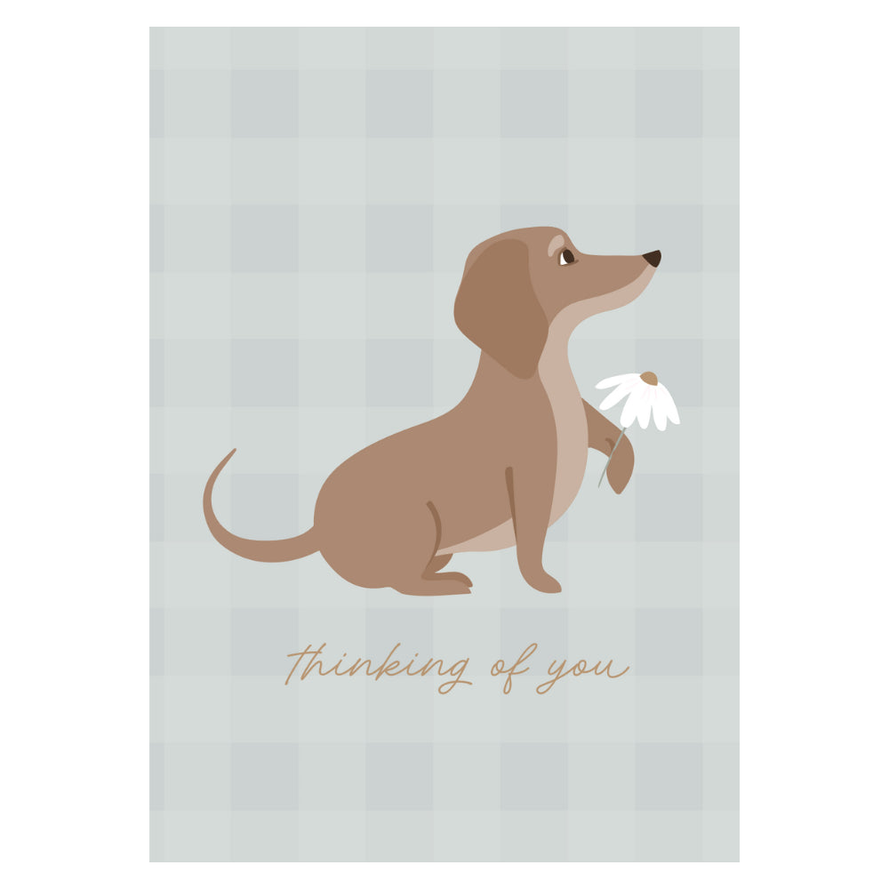 Greeting Card Garden Meadow - DASCHUND