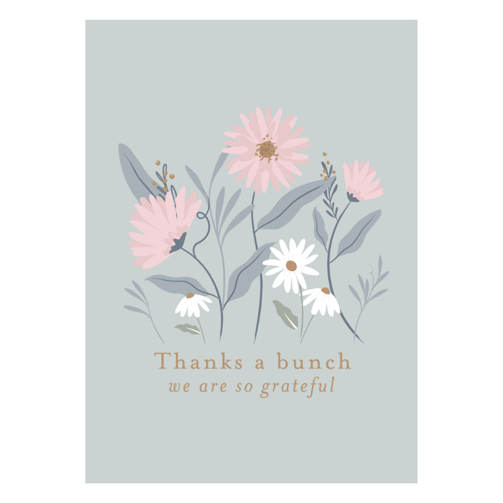 Greeting Card Garden Meadow - THANKS A BUNCH