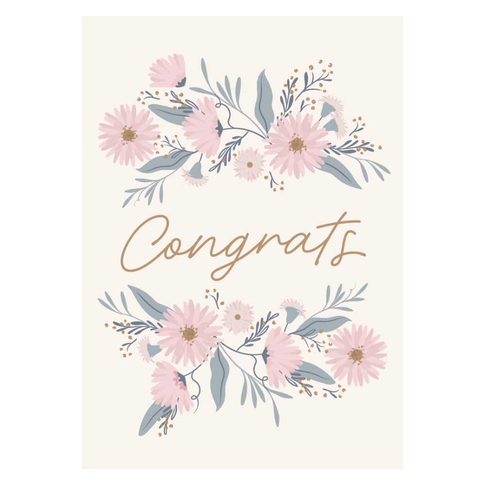 Greeting Card Garden Meadow - CONGRATS