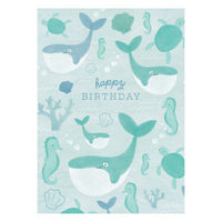 Greeting Card - Bubbles - Blue Sea Life
