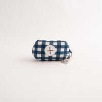 Pet Waste Bag Holder - NAVY GINGHAM