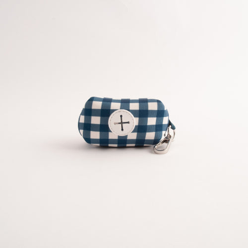Pet Waste Bag Holder - NAVY GINGHAM