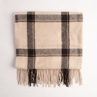 Winter Checked Scarf  - CREAM