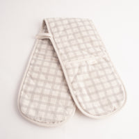 K&Co Home Collection Long Oven Mitt - GREY CHECK