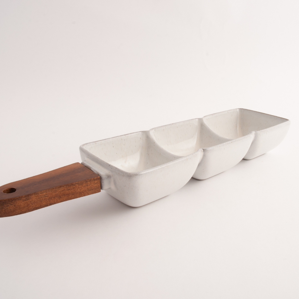 House Series Serve Dish 3 Parts - ECRU