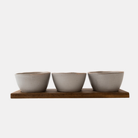 K&Co Slate Home 3 Bowl Serve Tray