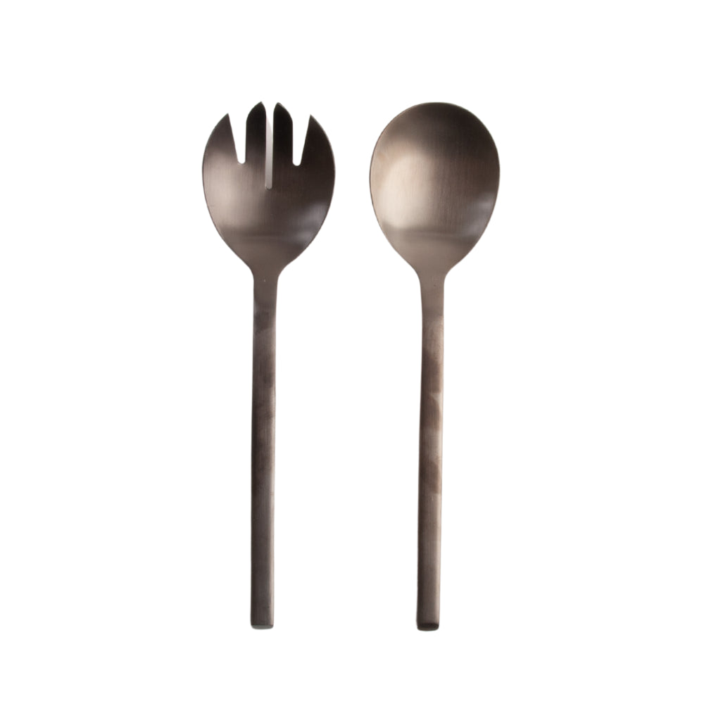 K&Co Home Collection Salad Servers - Black