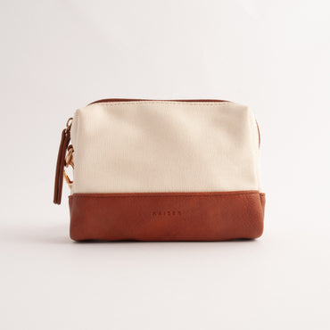 Kaiser Canvas Make-up Bag - CREAM