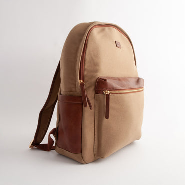 Kaiser Canvas Backpack - MID BROWN