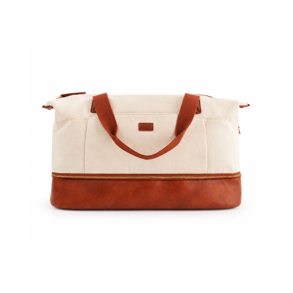 Kaiser Canvas Overnight Travel Bag - CREAM