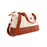 Kaiser Canvas Overnight Travel Bag - CREAM