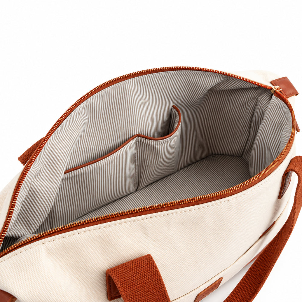 Kaiser Canvas Overnight Travel Bag - CREAM
