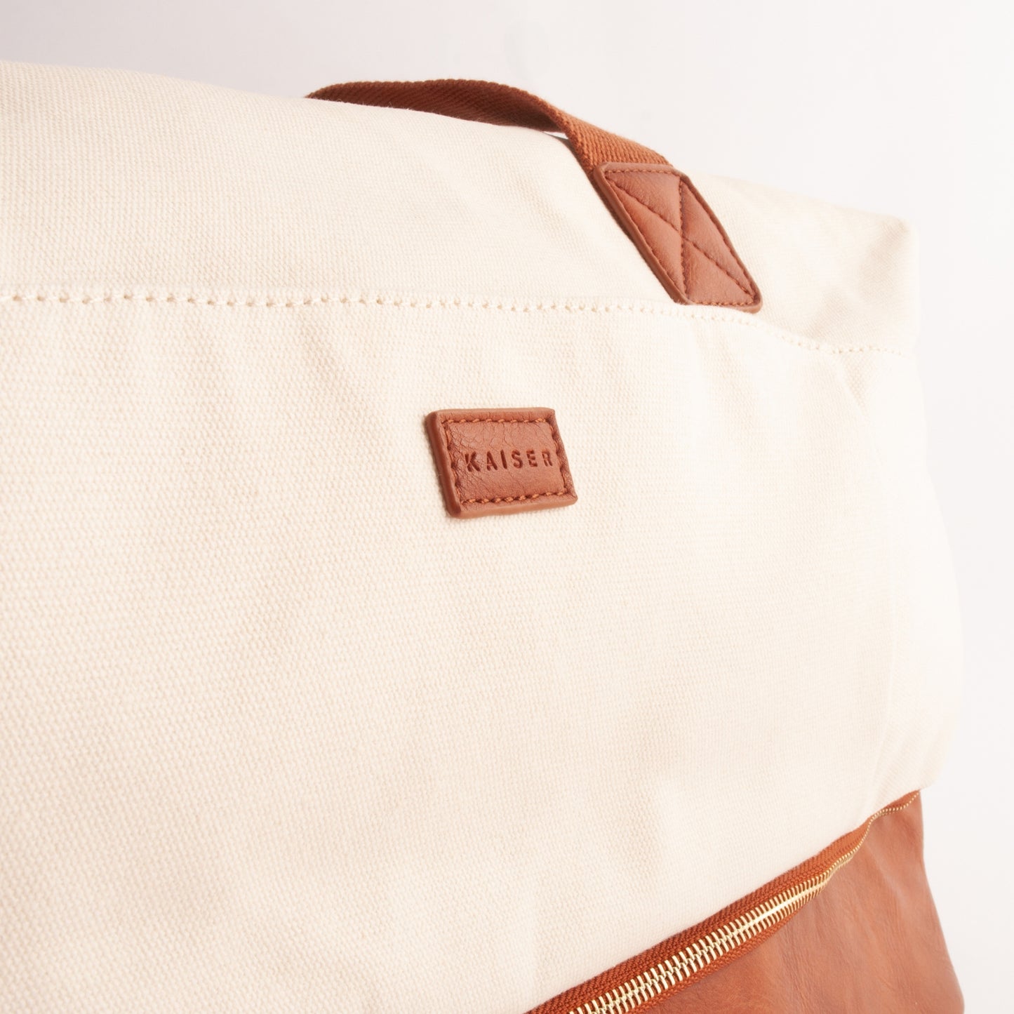Kaiser Canvas Overnight Travel Bag - CREAM
