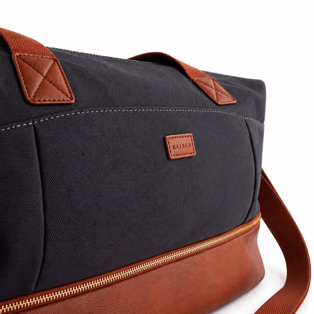 Kaiser Canvas Overnight Travel Bag - NAVY