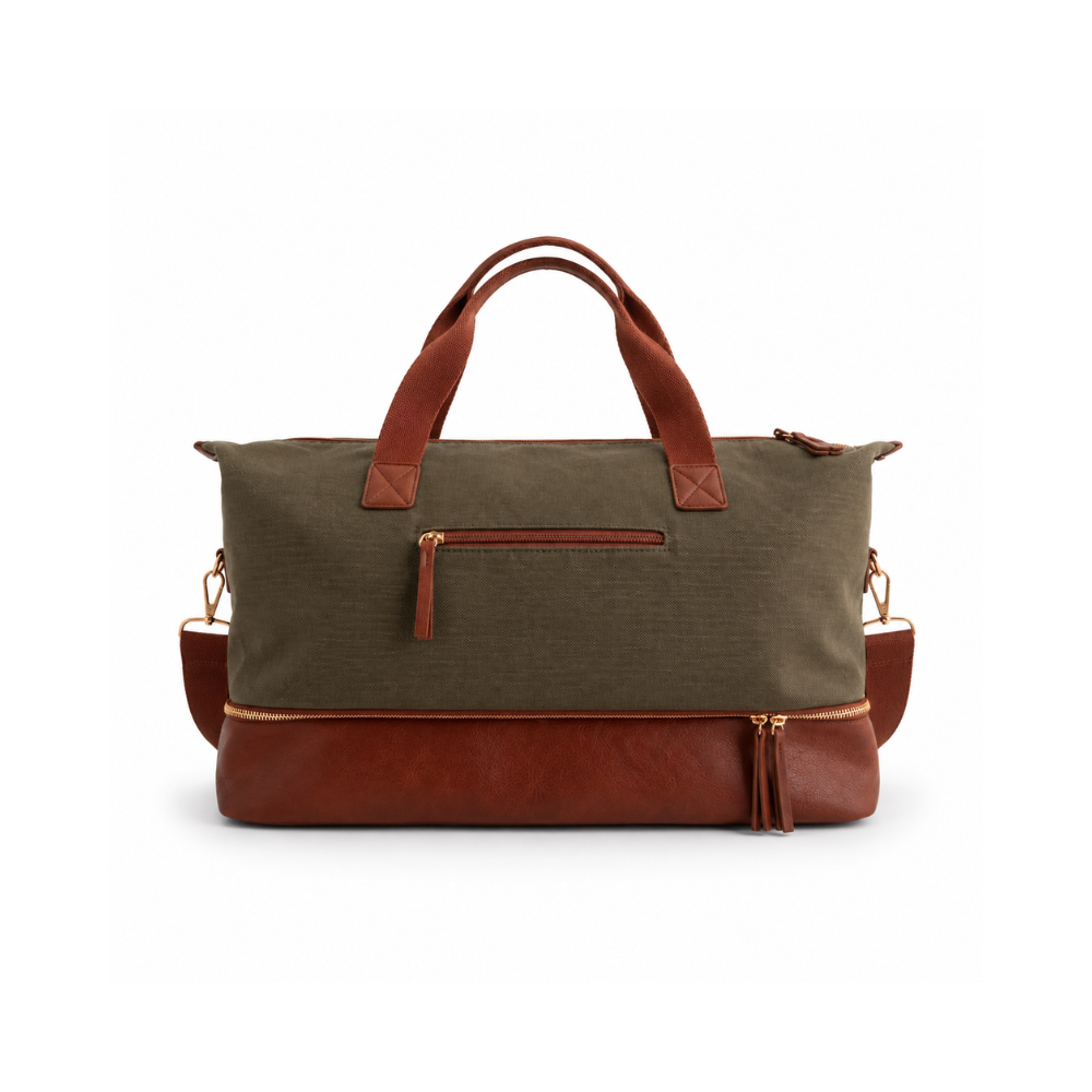Kaiser Canvas Overnight Travel Bag - KHAKI