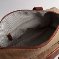 Kaiser Canvas Overnight Travel Bag - MID BROWN