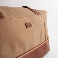Kaiser Canvas Overnight Travel Bag - MID BROWN