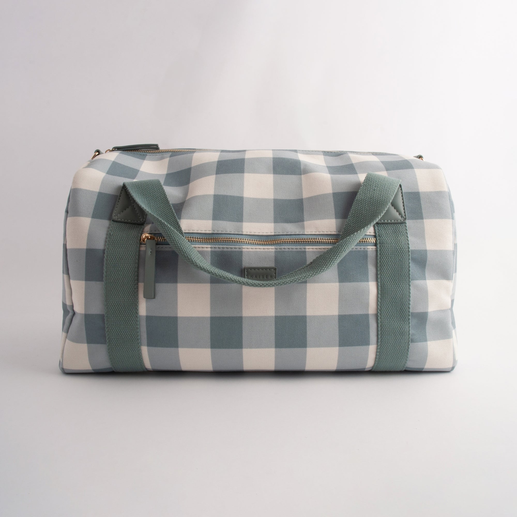 Kaiser Canvas Duffle Bag - SAGE GINGHAM