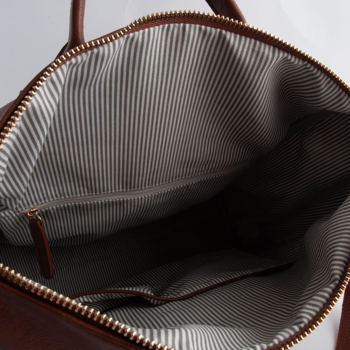 Kaiser Faux Leather Messenger Backpack - TAN