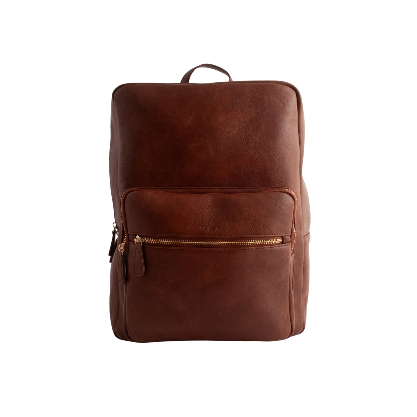 Kaiser Faux Leather Backpack - TAN