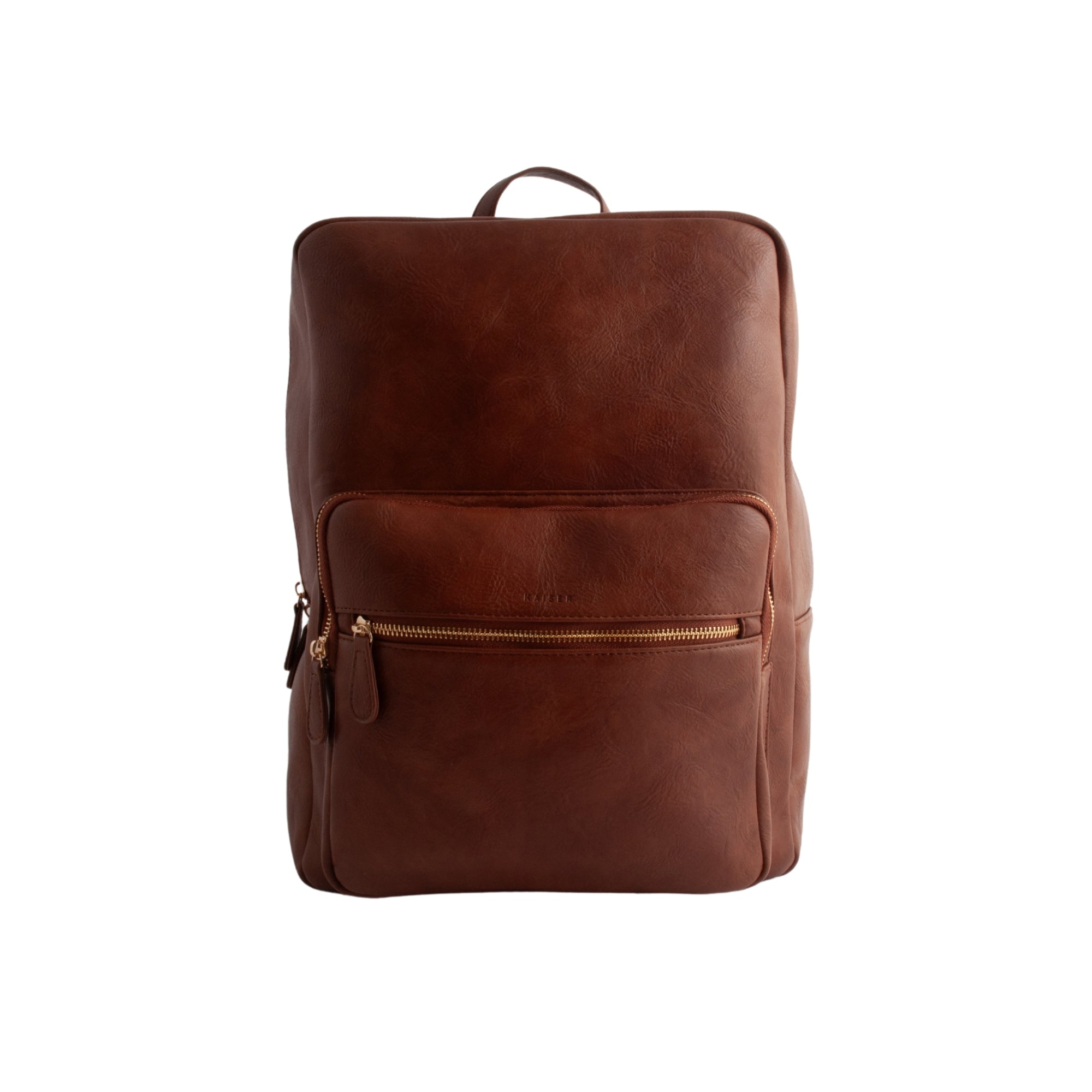 Kaiser Faux Leather Backpack - TAN