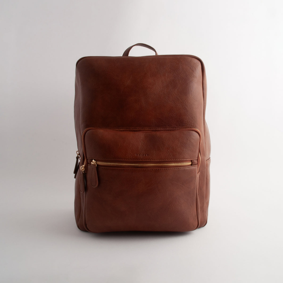 Kaiser Faux Leather Backpack - TAN