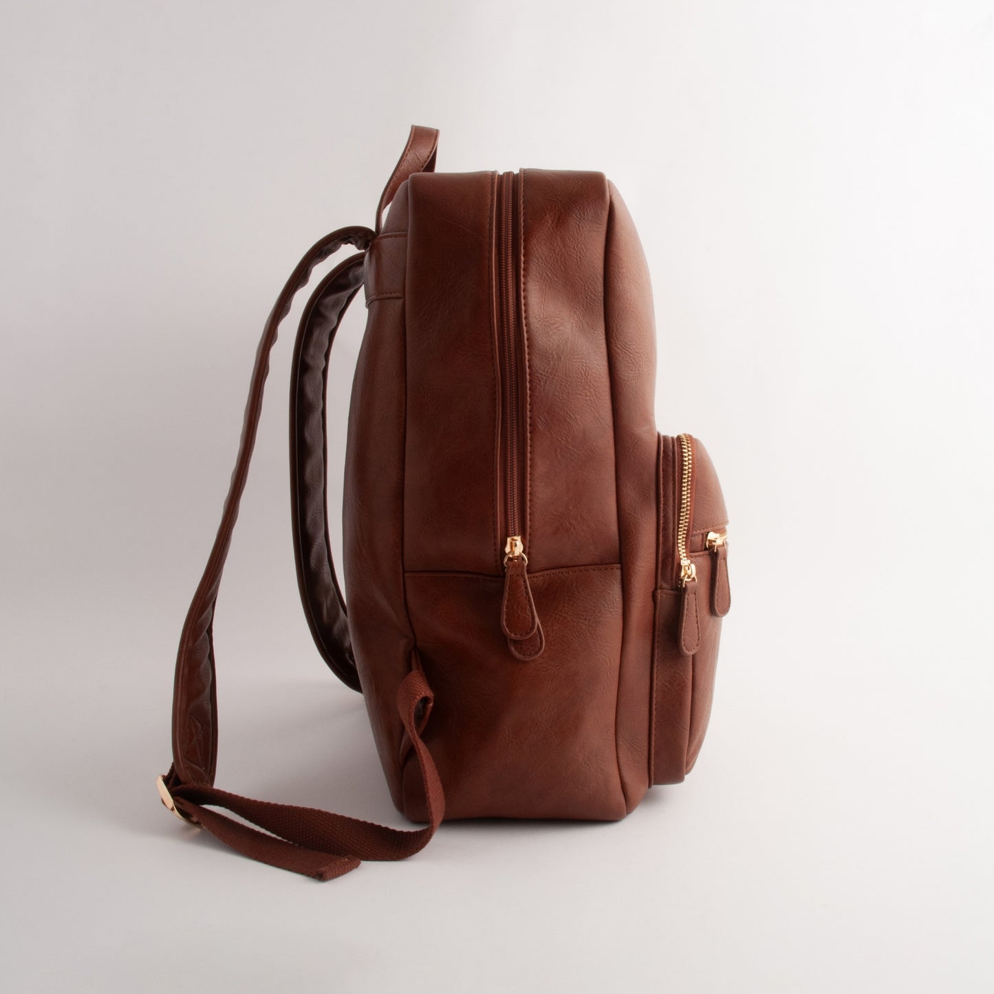Kaiser Faux Leather Backpack - TAN