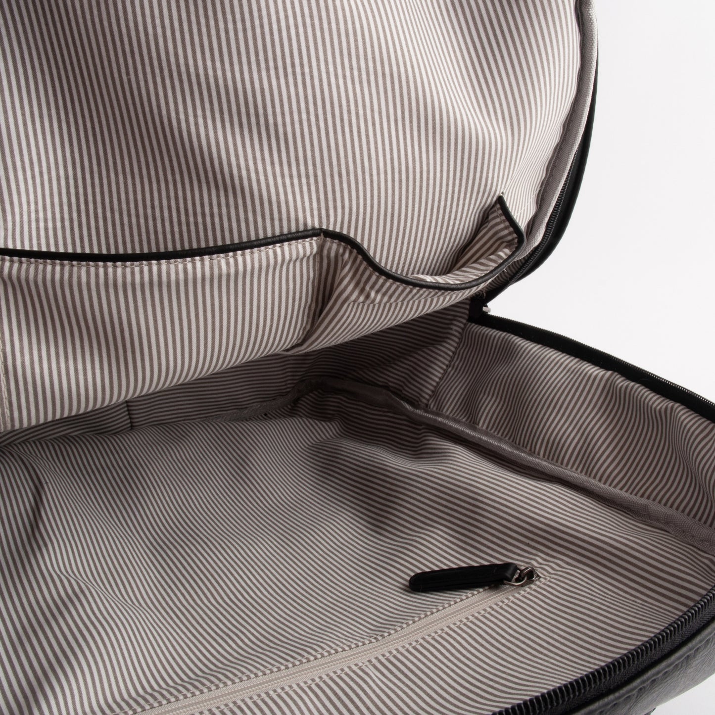 Kaiser Faux Leather Backpack - BLACK