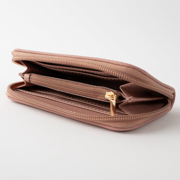 Golden Small Zip Purse - DUSTY ROSE