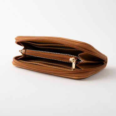 Golden Small Zip Purse - TAN