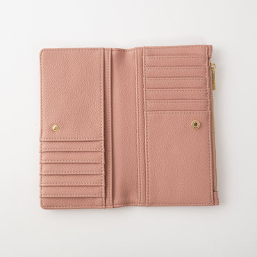 Golden Faux Leather Purse - DUSTY ROSE