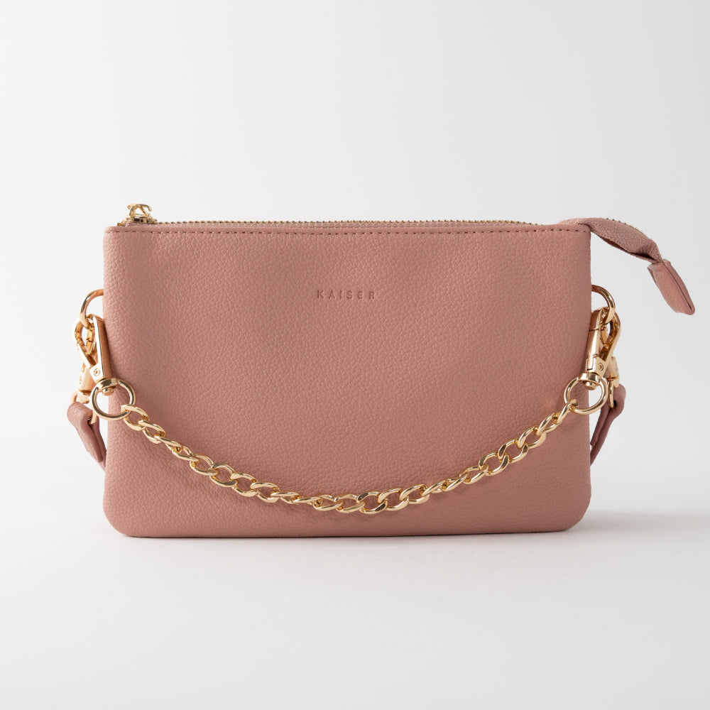Golden Multi-Gusste Side Bag - DUSTY ROSE