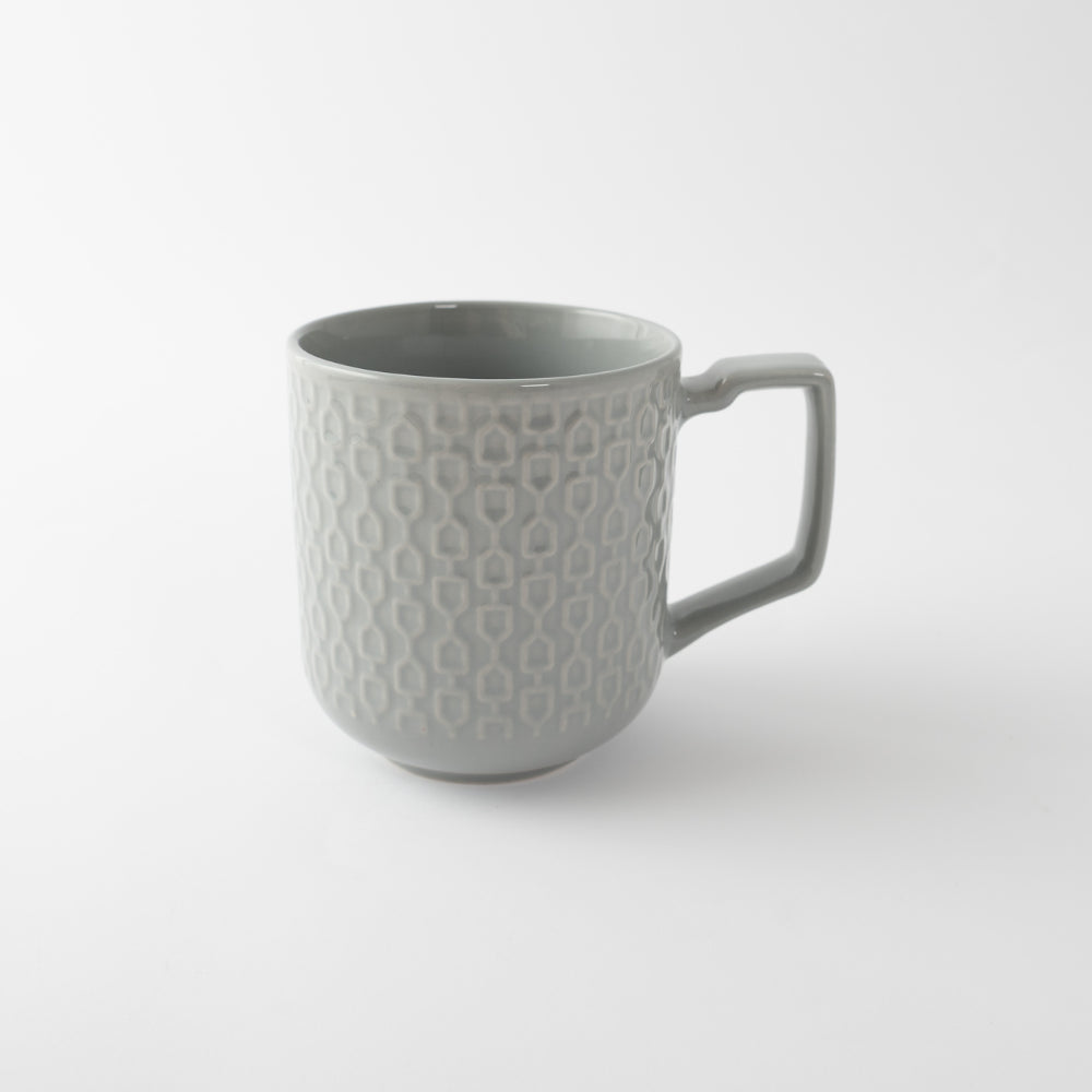 Fleur 2pk Mug - GREY TEXTURE