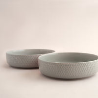 Fleur 2pk Pasta Bowl - GREY TEXTURE