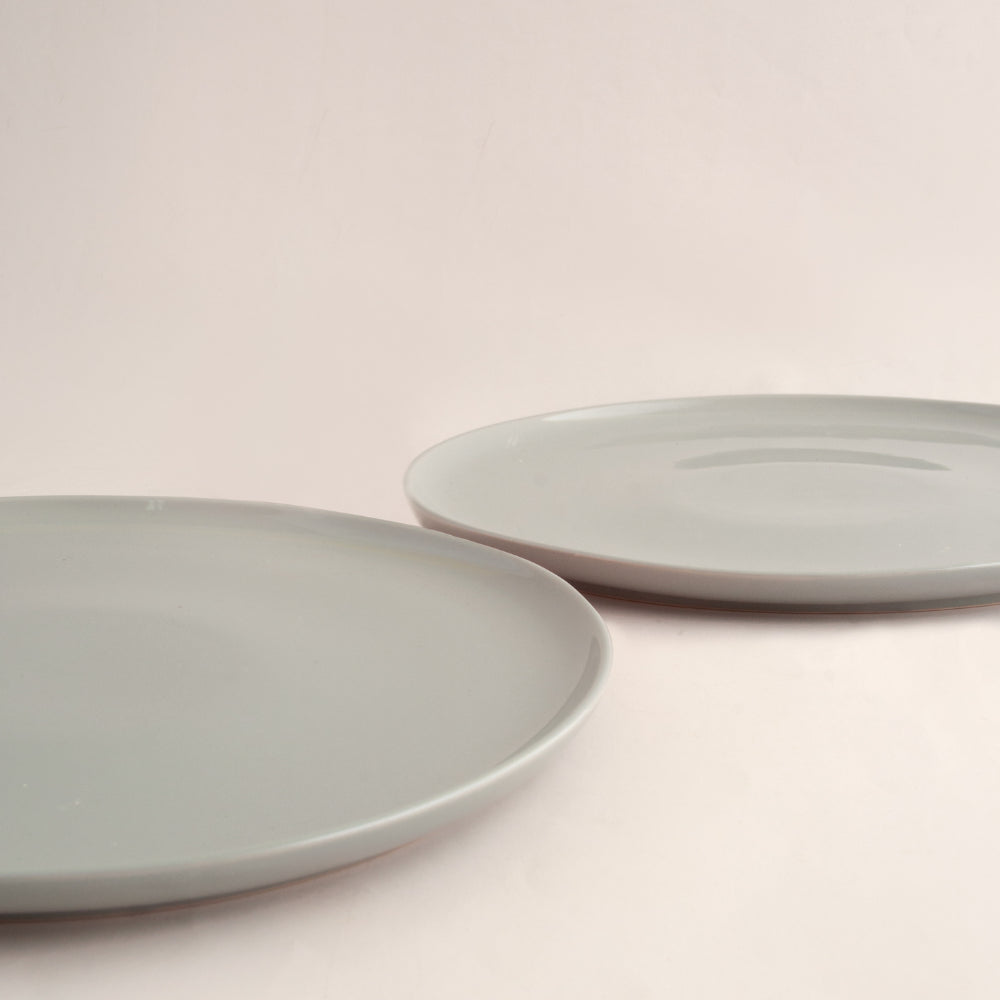 Fleur 2pk Dinner Plate - GREY TEXTURE