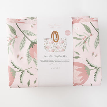 Fleur Reusable Shopper Bag - BLUSH PROTEA