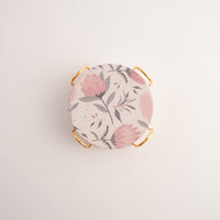 Fleur Round Coaster 4 Set - BLUSH PROTEA