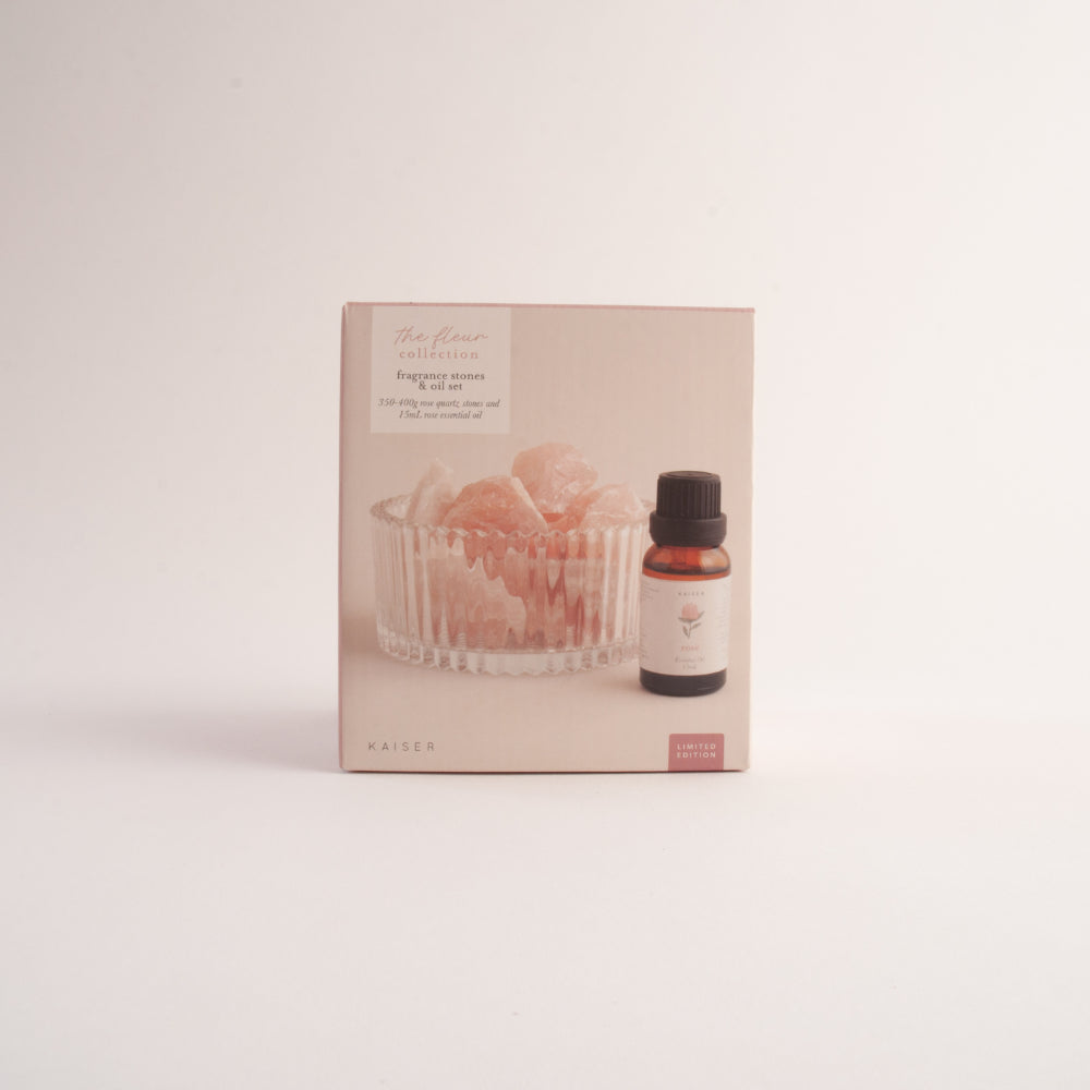 Fleur Fragrance Stone & Oil Set - ROSE