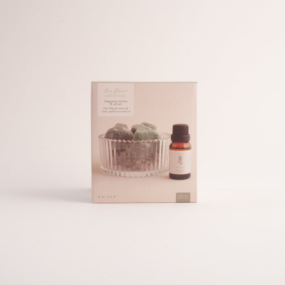 Fleur Fragrance Stone & Oil Set - SANDALWOOD