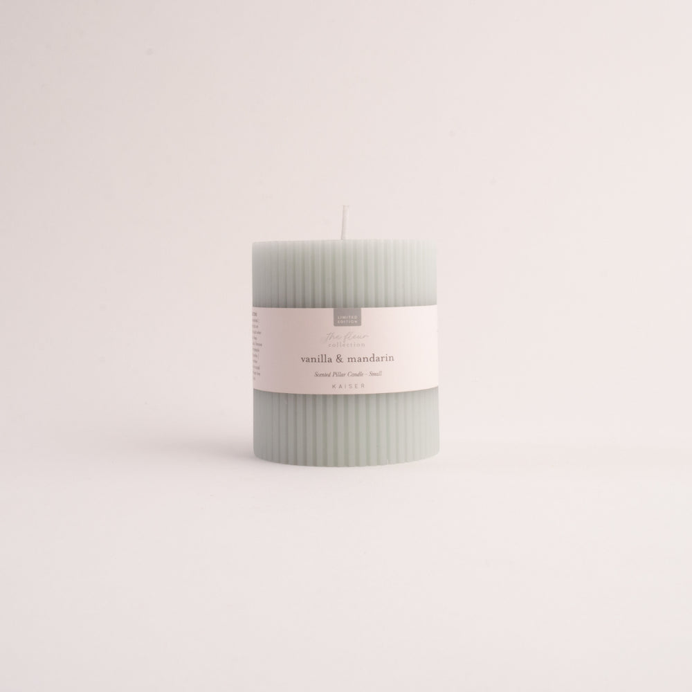 Kaiser Pillar Candle Sml  - VANILLA & MANDERIN