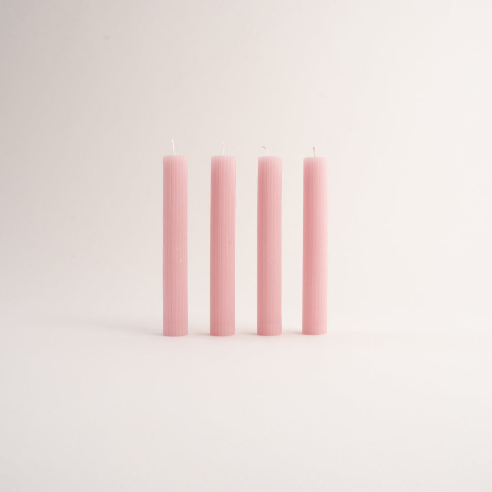 Fleur Tapered Candles 4pk - BLUSH
