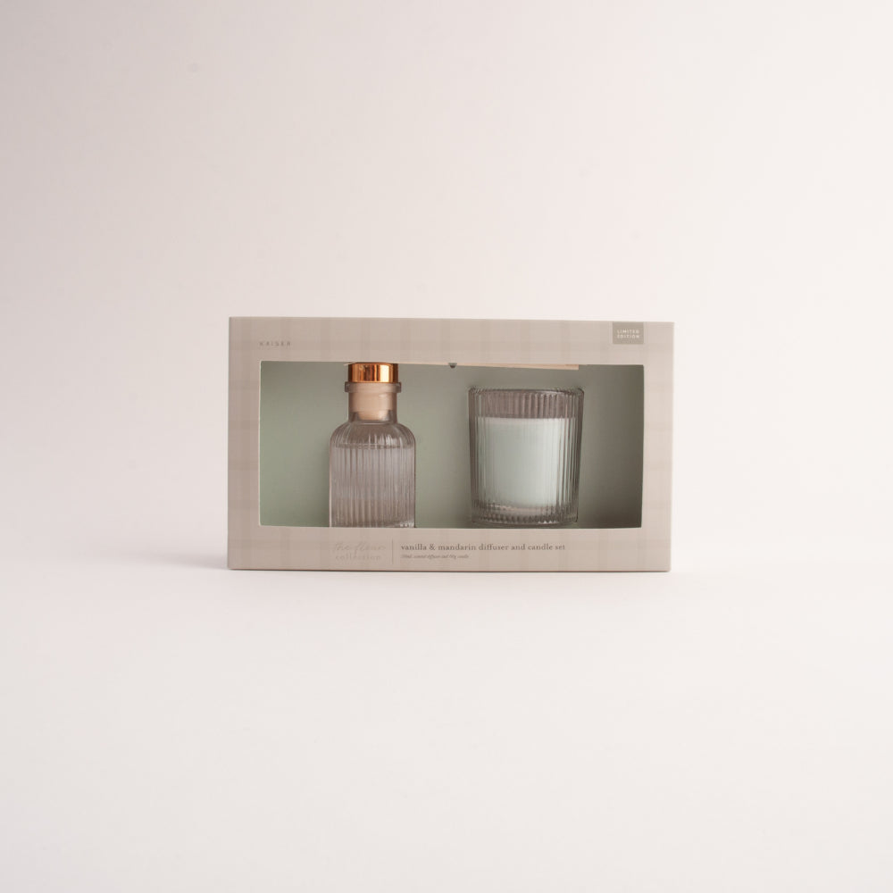 Kaiser Diffuser & Candle Set  - VANILLA & MANDERIN