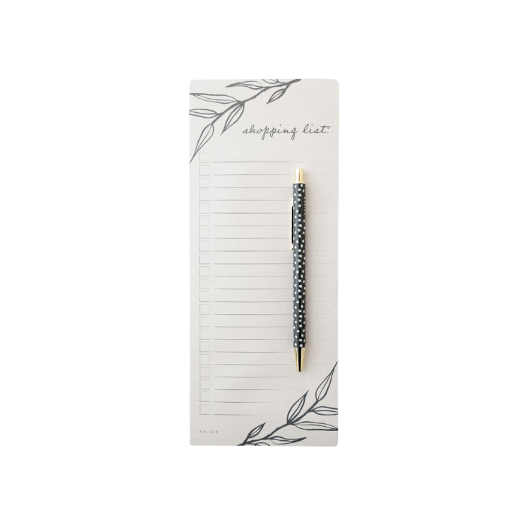 Pepper List Notepad With Pen - Branches