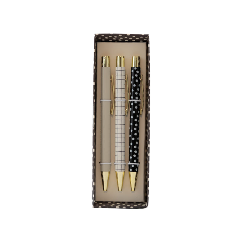 Pepper 3 Pack Metal Pens - Classic