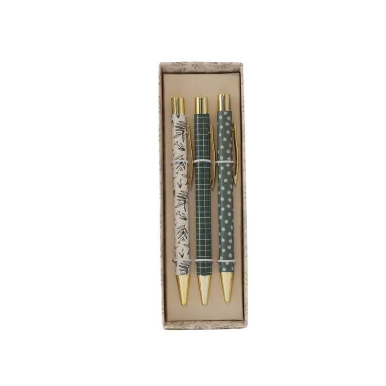 Pepper 3 Pack Metal Pens - Full Bloom