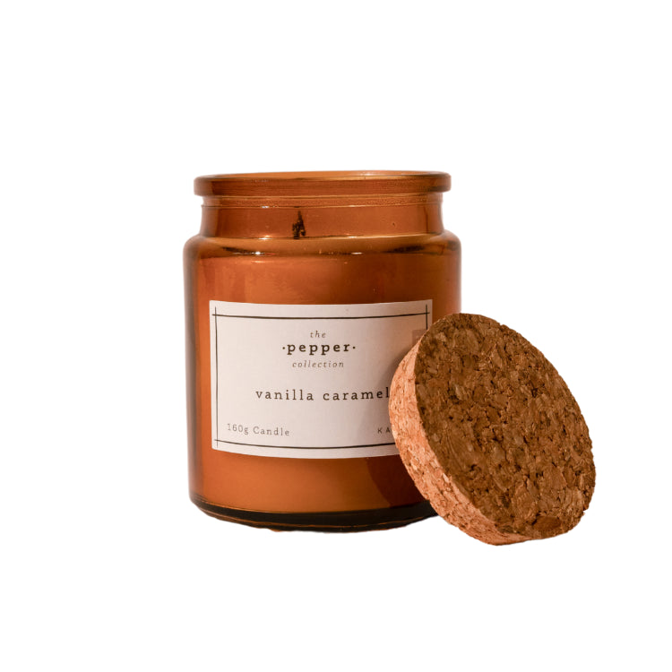 Pepper 160gm Candle - Vanilla Caramel